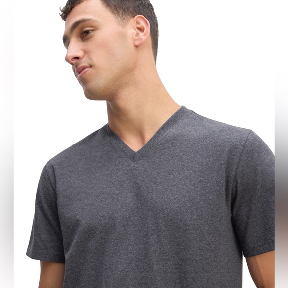 Everlane Men's Essential Uniform Charcoal V-Neck Tee. Size L #1717 - Picture 2 of 7